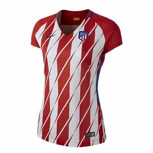 Vintage 2017-2018 Atletico Madrid Home Player Issue SS Nike Ladies Shirt Med NWT
